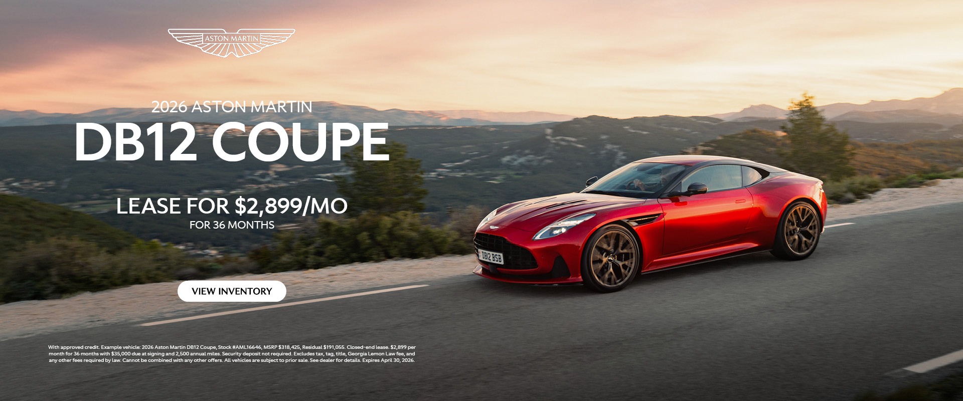 2026 Aston Martin DB12 Coupe